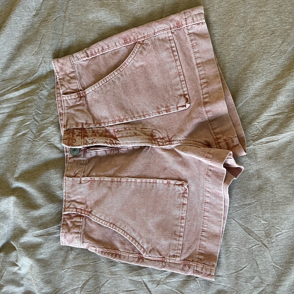 Women's Pink Corduroy Shorts